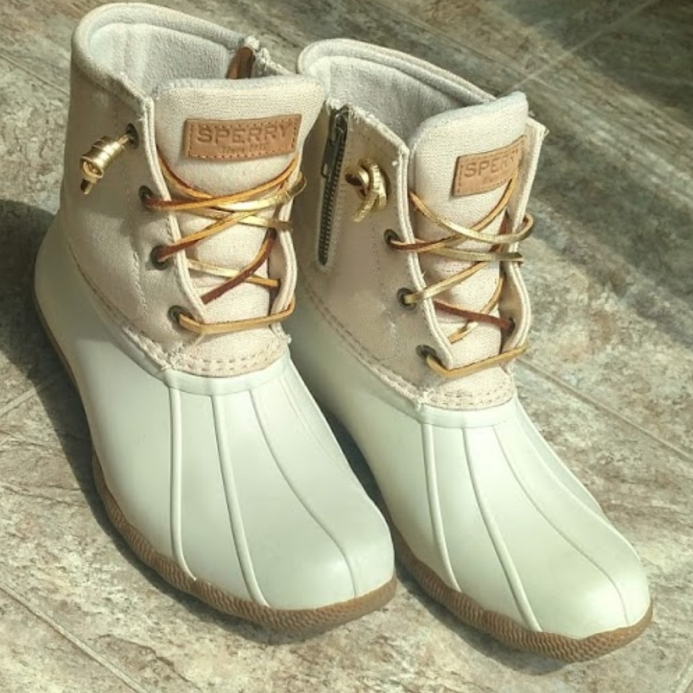 Sperry Saltwater Ivory Duck Boot